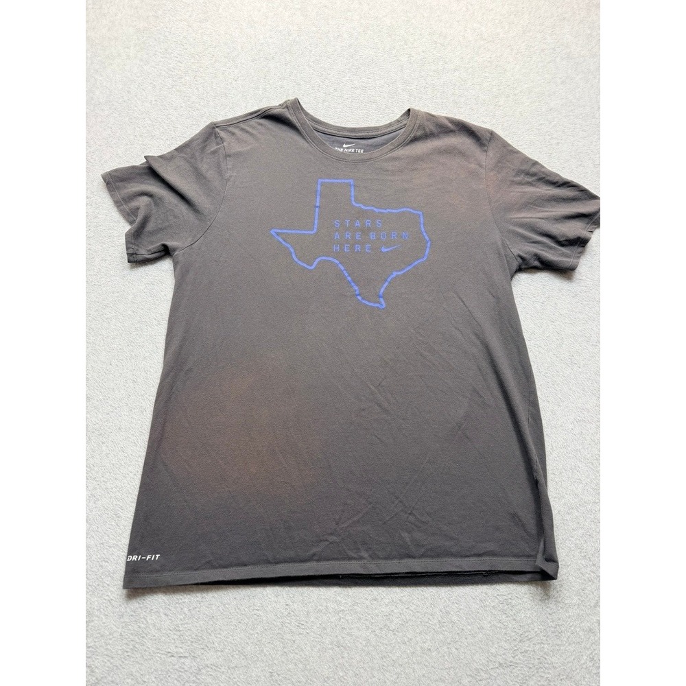 Nike Dri-FIT Texas Stars Are Born Here Graphic T-Shirt Gray Mens Large L